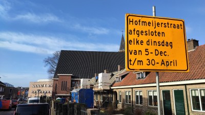 Hofmeijerstraat weer (even) afgesloten voor verkeer